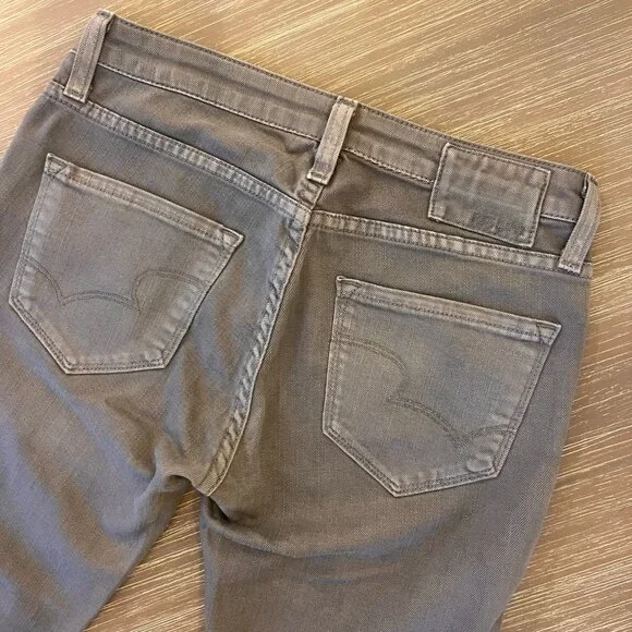 Big Star Women 26 Straight Mid-Rise Fit Grey Jeans - Picture 7 of 8